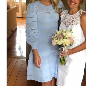 Baby blue A-line dress